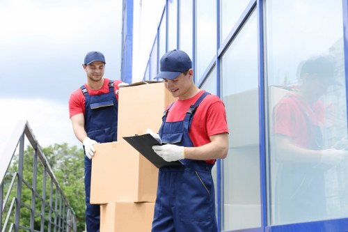 Professional removal van operating in Parsonsgreen street