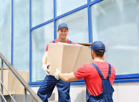 Reliable moving van on a residential street in Parsonsgreen