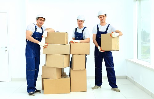 Packers handling fragile household items for a Parsons Green move