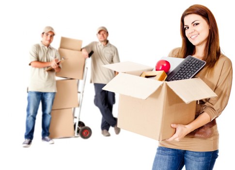 Office setup and equipment handling during a commercial move