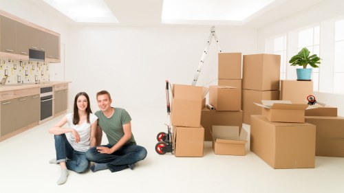 Careful loading of household items for a Parsons Green removal