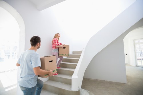 Loading business items carefully during a Parsons Green commercial relocation