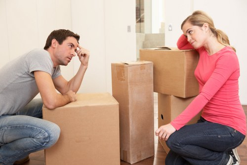 Assorted cardboard boxes for packing and storage in Parsonsgreen