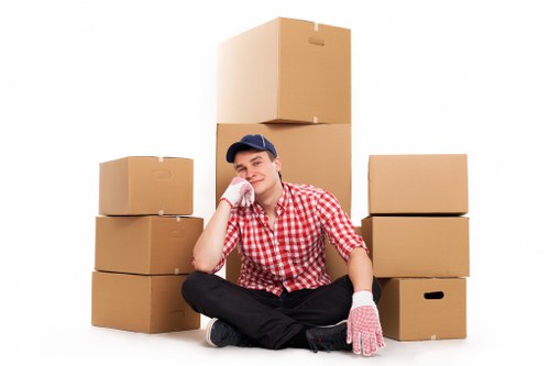 Professional man with a van service focused on safe and secure transport